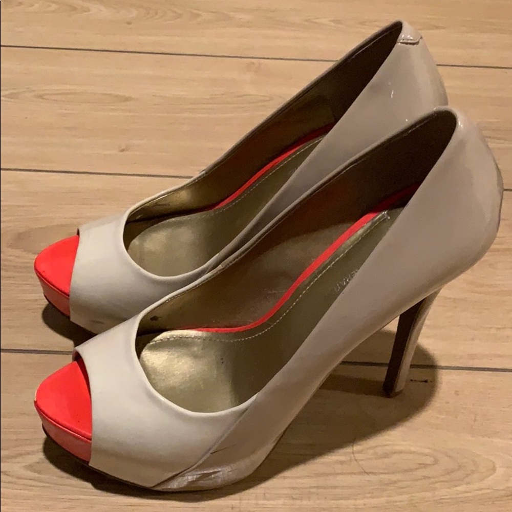 BCBG nude heels